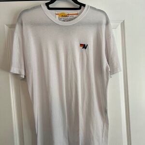 White Aviator Nation Basic Tee - L